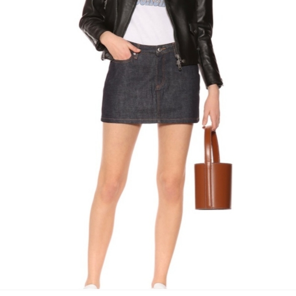 apc denim mini skirt